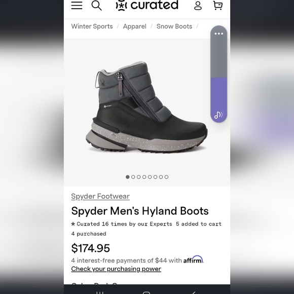 Spyder Men's Snow Boot 9.5 - Picture 7 of 7